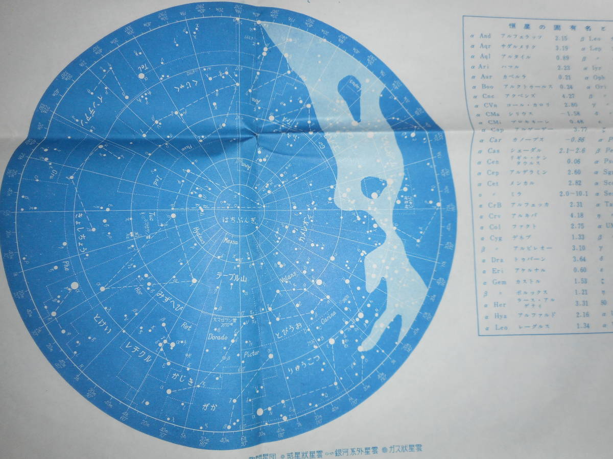 即決1954年『子供の科学　全天恒星図』天文、アンティーク星座早見盤、星図、天体観測 Astronomy,Star map, Planisphere, Celestial atlas