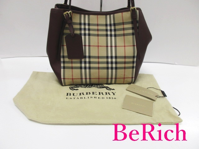 美品 バーバリー BURBERRY ハンドバッグ トートバッグ ノバチェック ロゴ 鞄 【中古】【送料無料】 bk7367_画像8