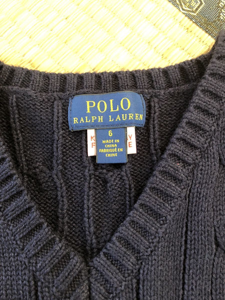 ニット　セーター　ベスト　POLO RALPH LAUREN ポロ　ラルフローレン 6歳　120cm タグ下部切って発送_画像2