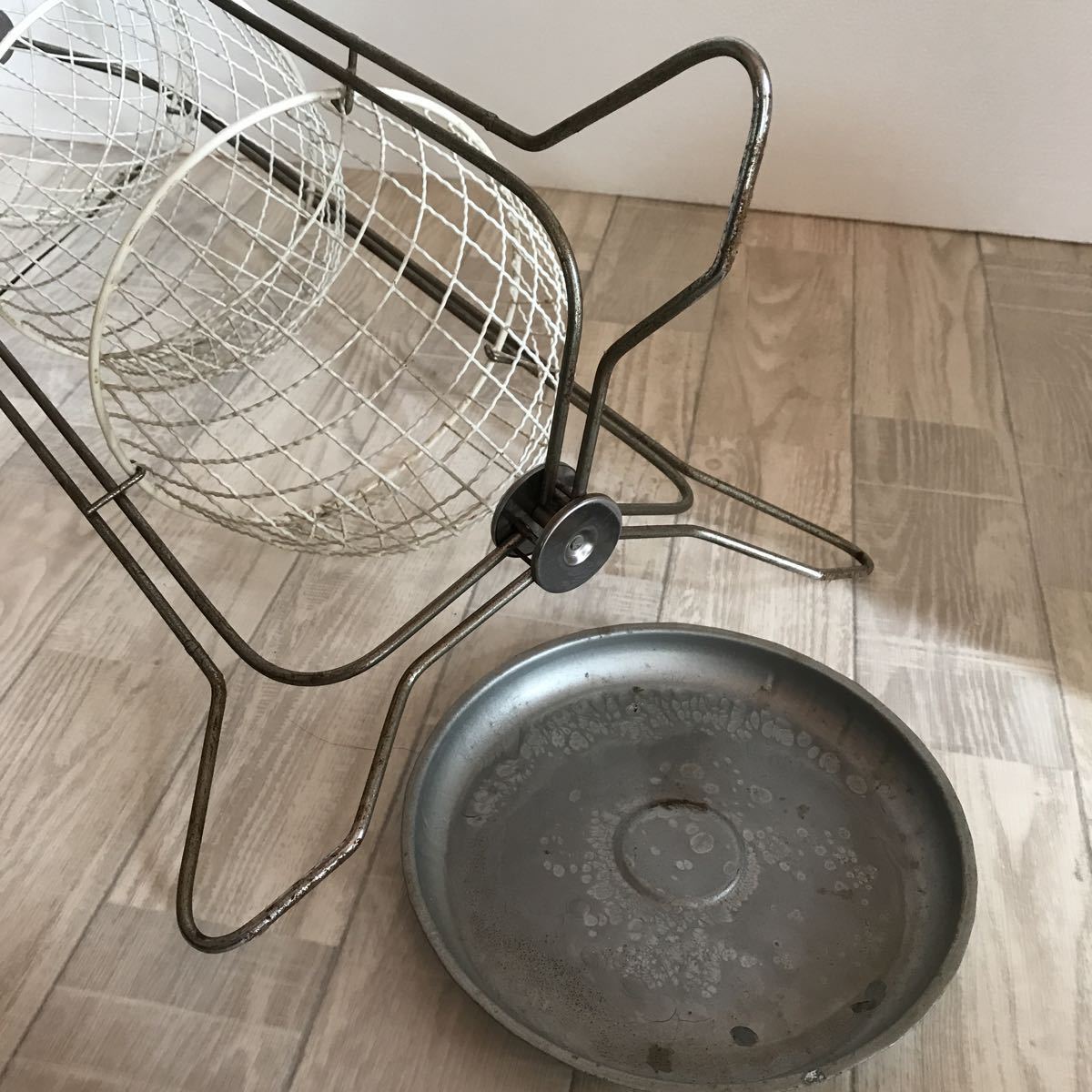 昭和レトロ 3段ワイヤーラック アイアン什器古家具アンティーク 工業系 ...