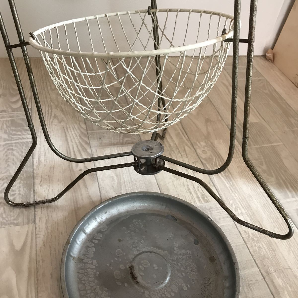 昭和レトロ 3段ワイヤーラック アイアン什器古家具アンティーク 工業系 ...