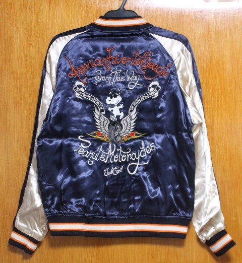 SALE!FLAGSTAFF сотрудничество!(M)494054 SNOOPY Snoopy вышивка двусторонний Japanese sovenir jacket 