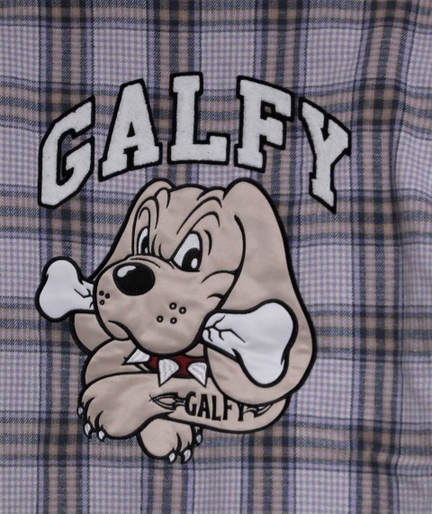 SALE！GALFY♪110(L)124007ガルフィーサガラ総刺繍ゆったりチェック柄スタジアムジャンパーの画像4