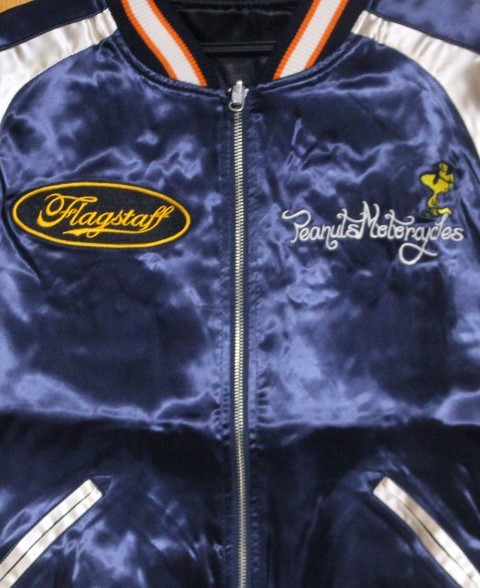SALE!FLAGSTAFF сотрудничество!(M)494054 SNOOPY Snoopy вышивка двусторонний Japanese sovenir jacket 