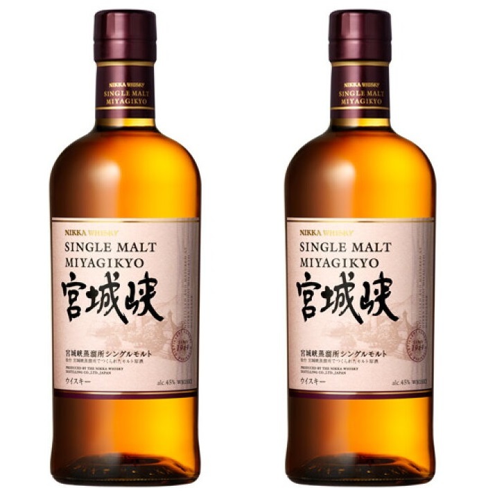 ニッカ 宮城峡 45度 700ml シングルモルト ウイスキー 2本セット