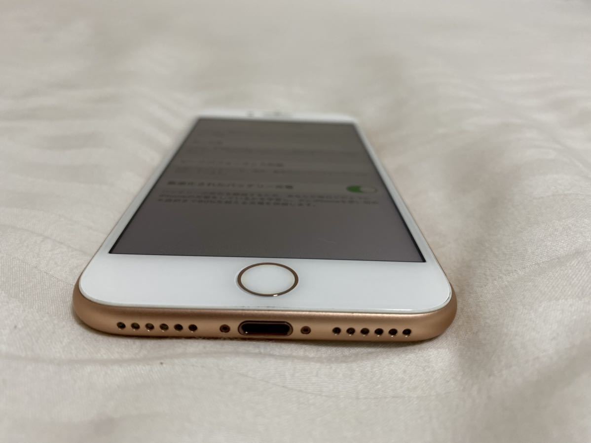 スマートフォン/携帯電話 スマートフォン本体 Apple iPhone8 64GB ゴールド SIMフリー SIMロック解除 美品 バッテリー状態82%