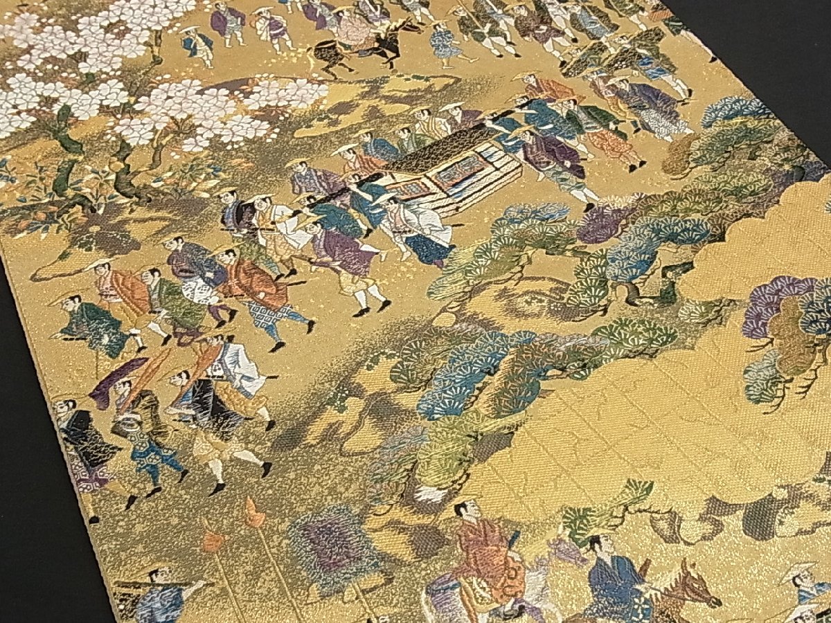 ヤフオク! 平和屋着物□六通柄袋帯 唐織 大名行列 金糸 逸品 未使用