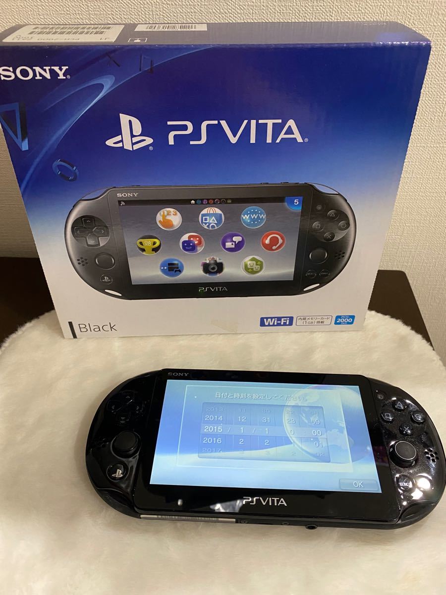 PS Vita 本体(Wi-Fiモデル ブラック) ソフト　セット　ケース、箱、説明書付き