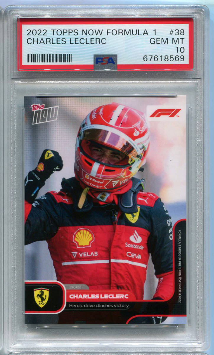 超可爱 2022 MINT GEM 10 PSA ルクレール Leclerc Charles 038 F1 Now