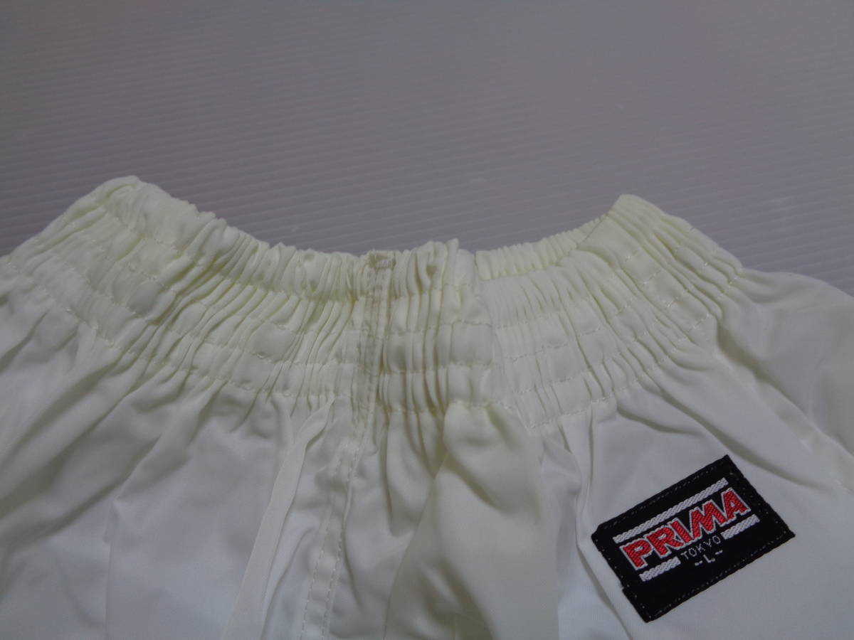 L white PRIMA nylon 100% short bread short pants gym uniform gym uniform Showa Retro unused ... storage sunburn 