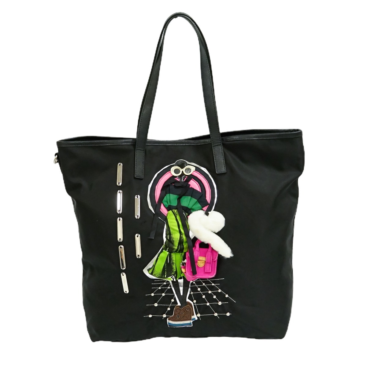 本物 プラダ PRADA テスート ロボット モデル モチーフ トートバッグ