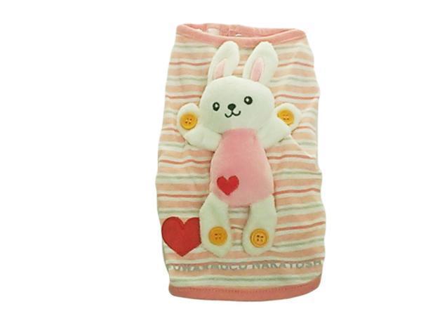 犬服 タンクトップ ウサギといっしょ S 小型犬 ピンク 送料250円_画像1