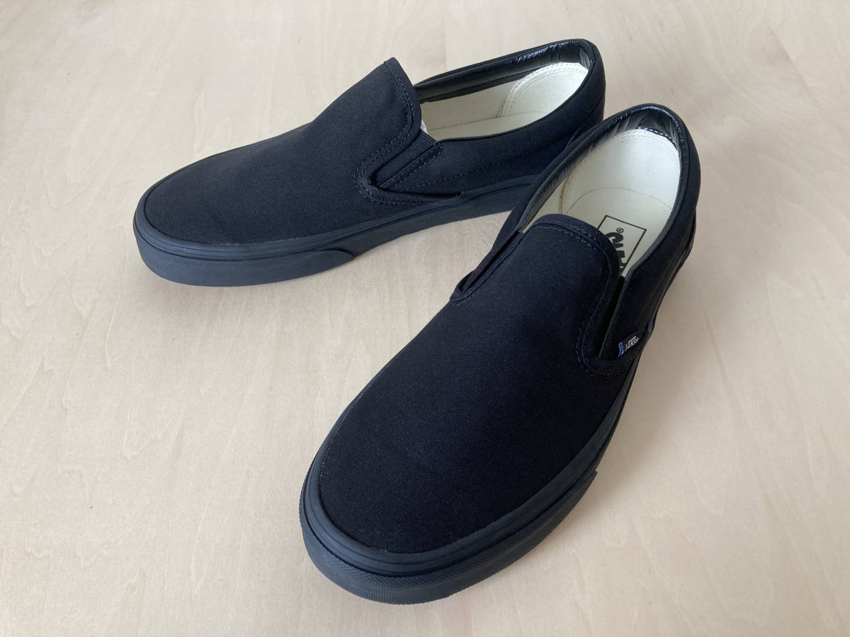 27.5cm Vans туфли без застежки VANS SLIP-ON BLACK/BLACK US9.5/27.5cm VN000EYEBKA