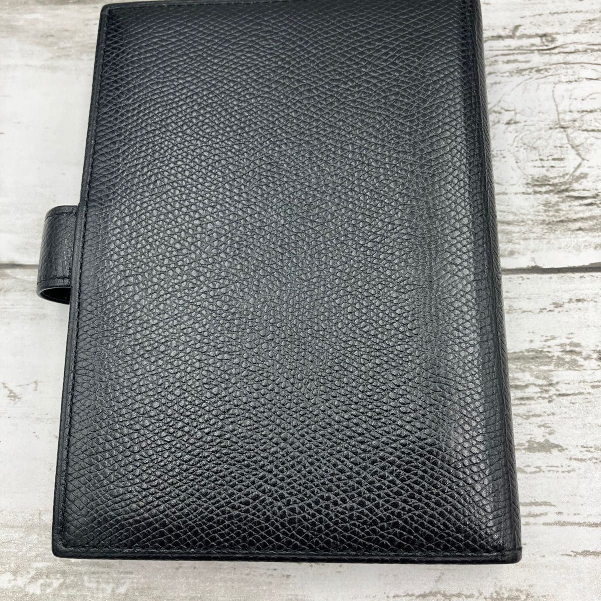 ★美品★ LOEWE ロエベ 手帳 カバー レザー ブラック ノート スケジュール アドレス ダイアリー 日記 メモ アナグラム