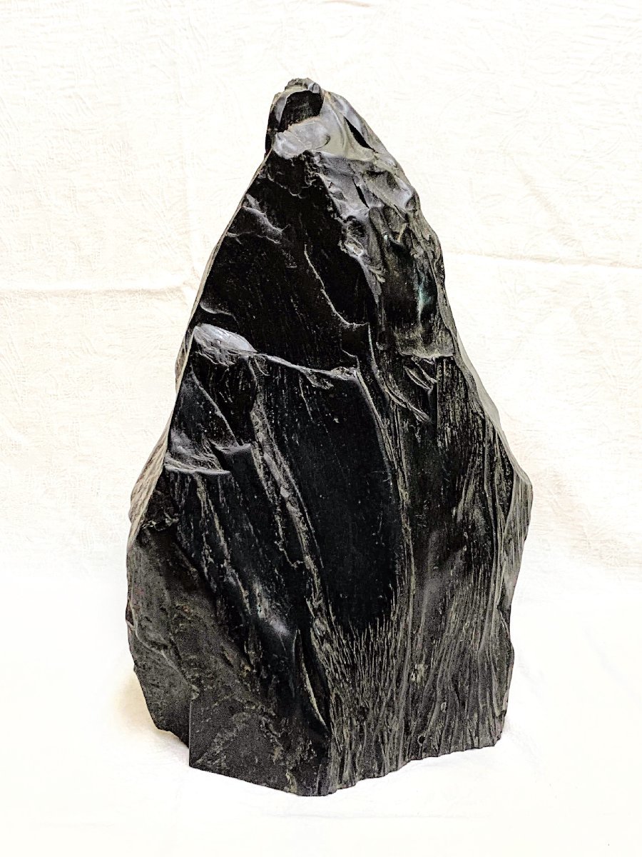 10993/ камень суйсеки бонсай чёрный камень природа камень ub ширина 24cm× высота 48cm 28kg антиквариат поддон камень оценка камень .. камень China старый . futoshi озеро камень 