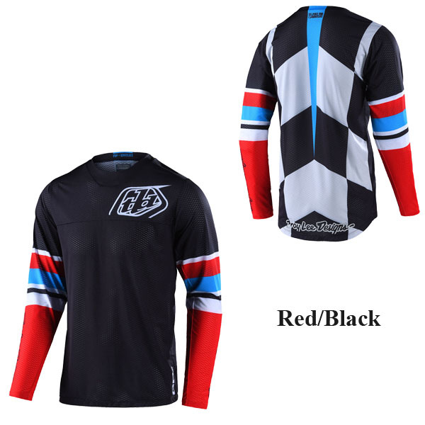 【在庫調整期間限定特価】 Troy Lee オフロードジャージ GP Air Warped レッドブラック/2XL_画像2