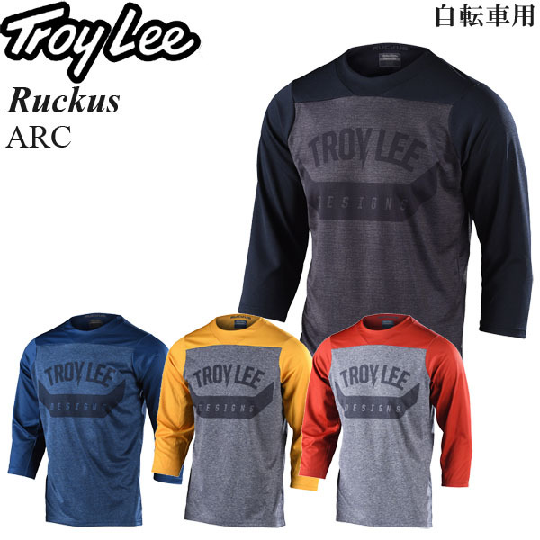 【在庫調整期間限定特価】 Troy Lee ジャージ 七分袖 自転車用 Ruckus ARC ブラック/S_画像1