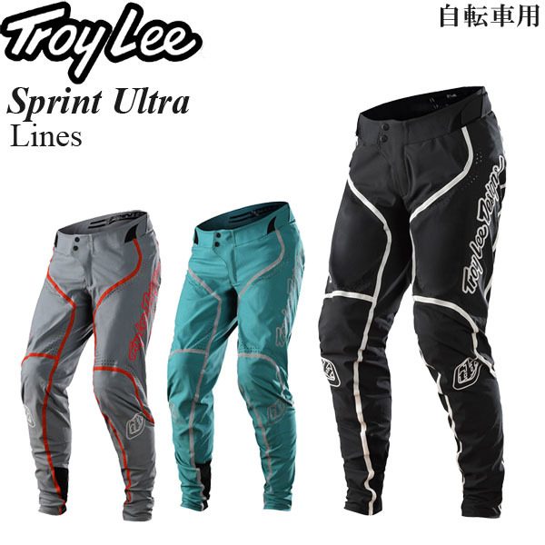 【在庫調整期間限定特価】 Troy Lee パンツ 自転車用 Sprint Ultra Lines ブラックホワイト/36_画像1