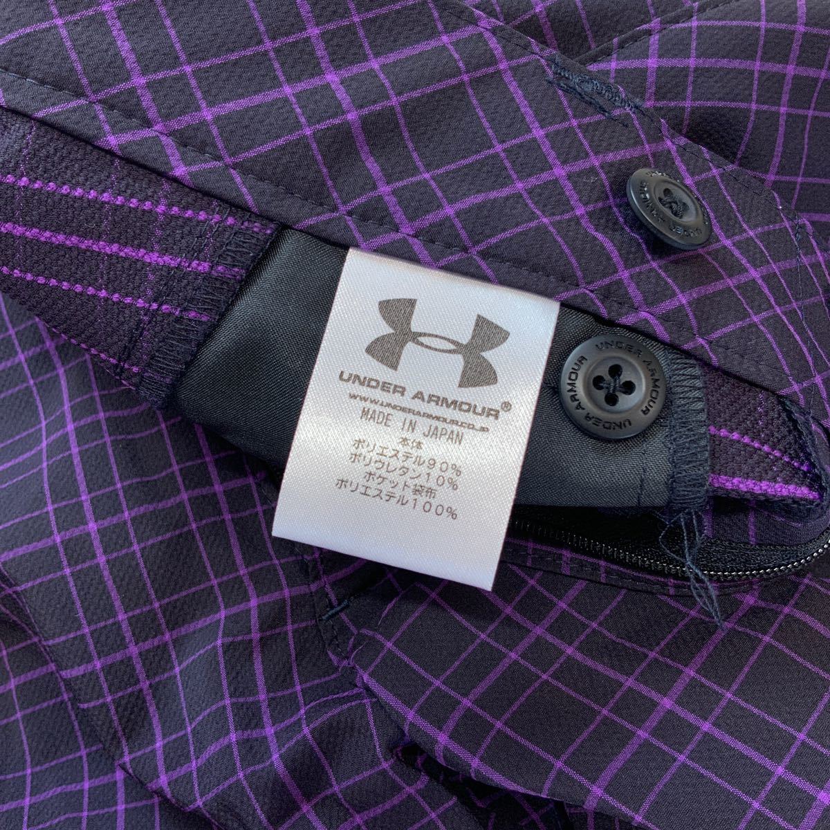 極美品 under armor アンダーアーマー チェック柄 ゴルフパンツ メンズ LGサイズ 22年トレンドカラー ゴルフ golf_画像6