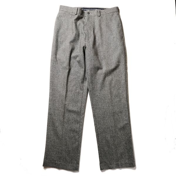 00's Jクルー J.CREW ノータック ウール ストレッチパンツ 灰 (34/32) グレー スラックス 00年代 旧タグ オールド_画像1