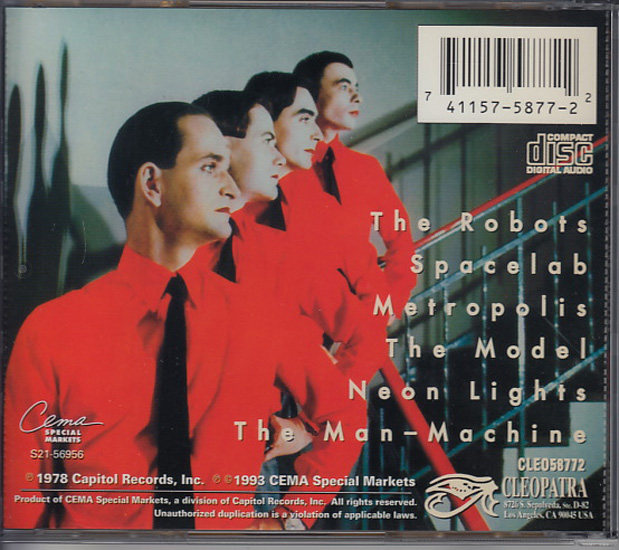 【CD】KRAFTWERK - The Man Machine【1993年米クレオパトラ盤】_画像2