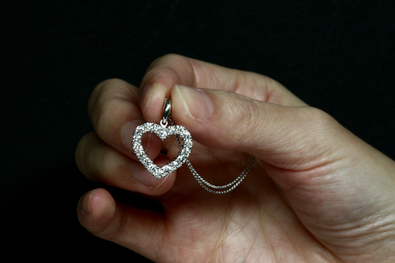 [TASAKI] Heart diamond колье 1ct up бренд кейс коробка высокое качество . бриллиант . блеск.! новый товар произведена отделка pre tore