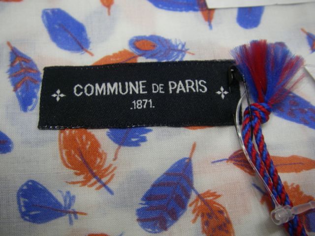 S155 COMMUNE DE PARIS コミューン ドゥ パリ ストール　コットン　羽柄　新品未使用_画像3