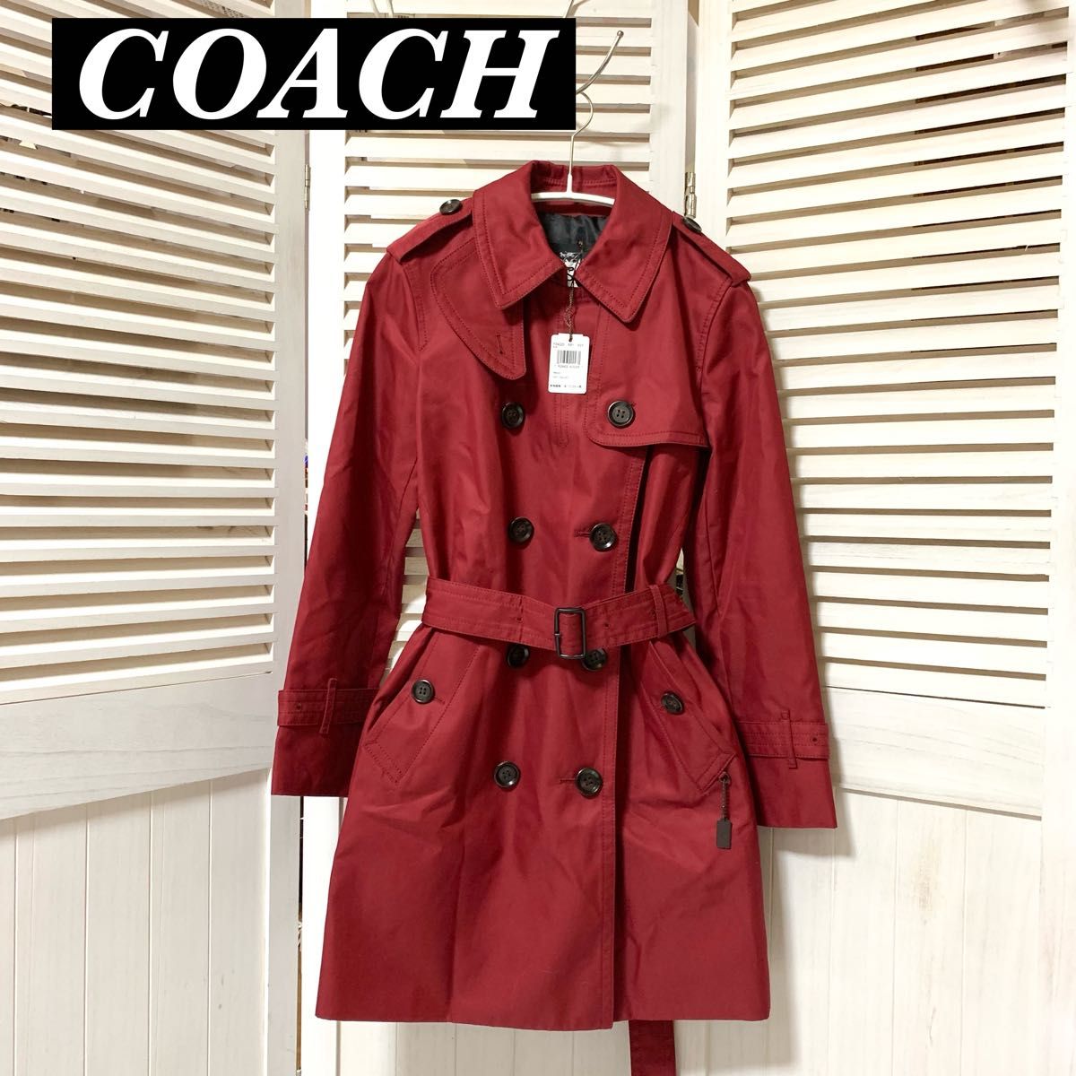 新品　タグ付　COACH コーチ　RUBY トレンチコート　XSP レディースファッション コート、アウター