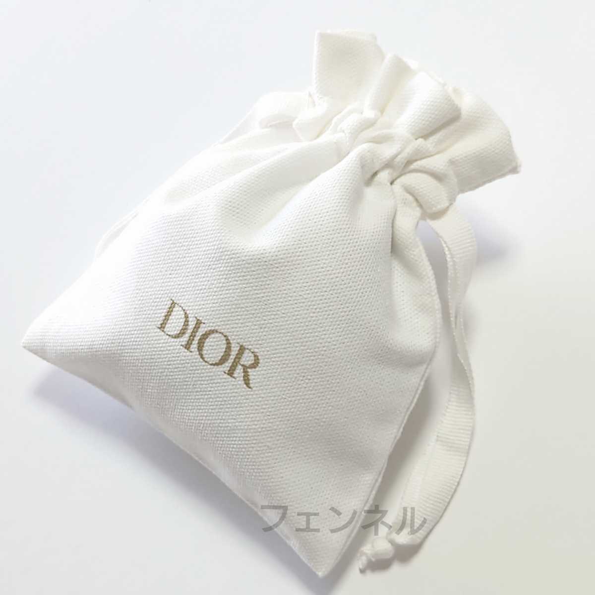  новый товар не использовался стандартный товар Christian Dior Dior Novelty белый × Gold Logo удобный Mini мешочек сумка бардачок tepakos образец 