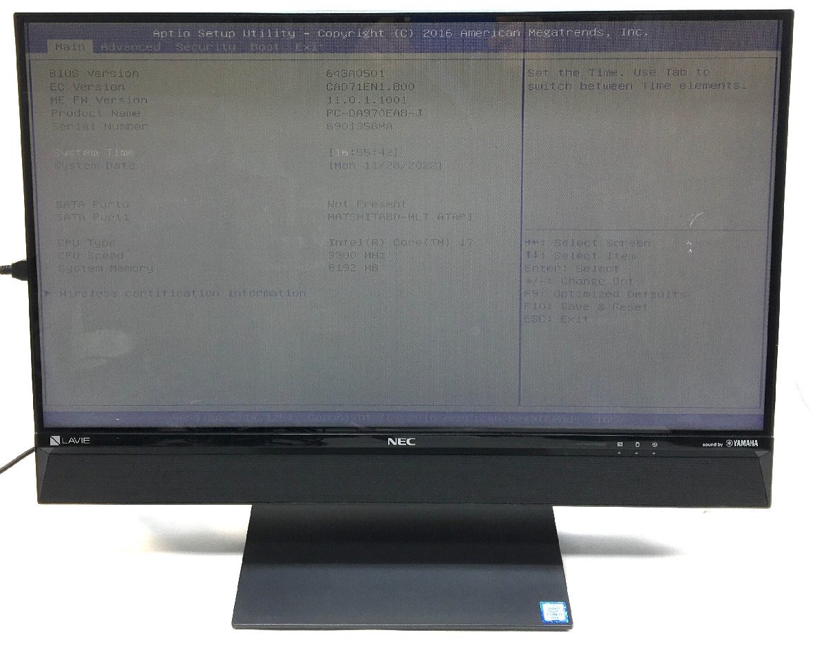 本物保証】 AL: NEC☆VALUESTAR DA970/E Corei7-6567U 3.3GHz/ 8GB