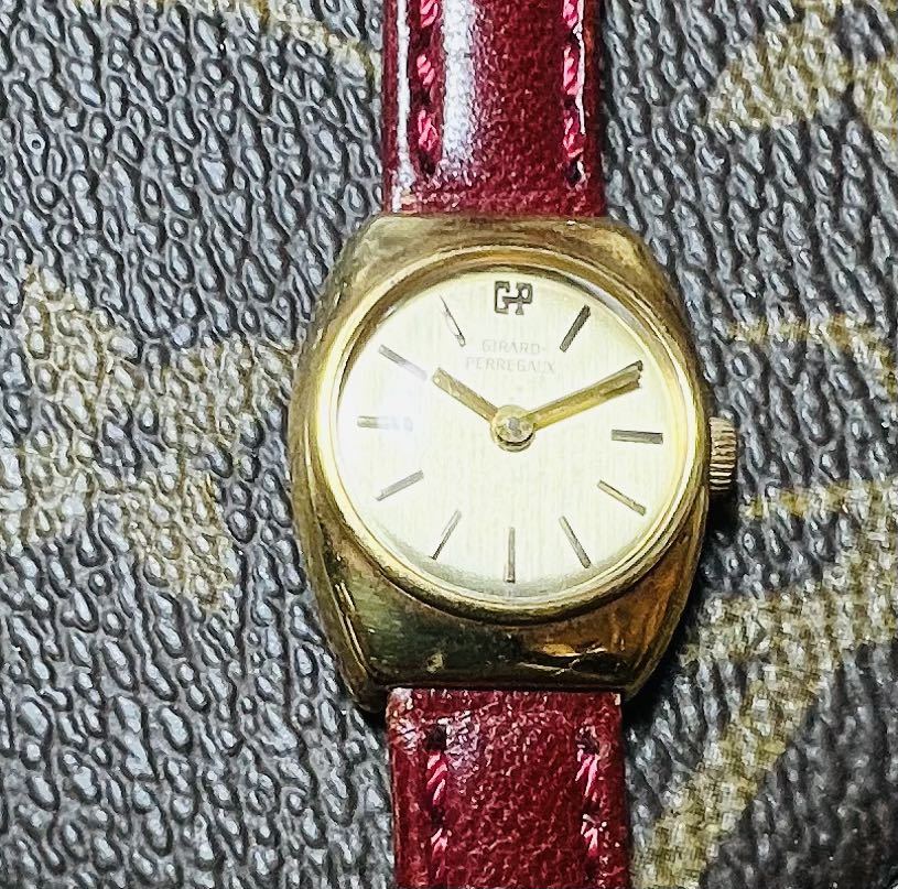 70s ジラールペルゴ 手巻 純正竜頭 腕時計 アンティーク ヴィンテージ-