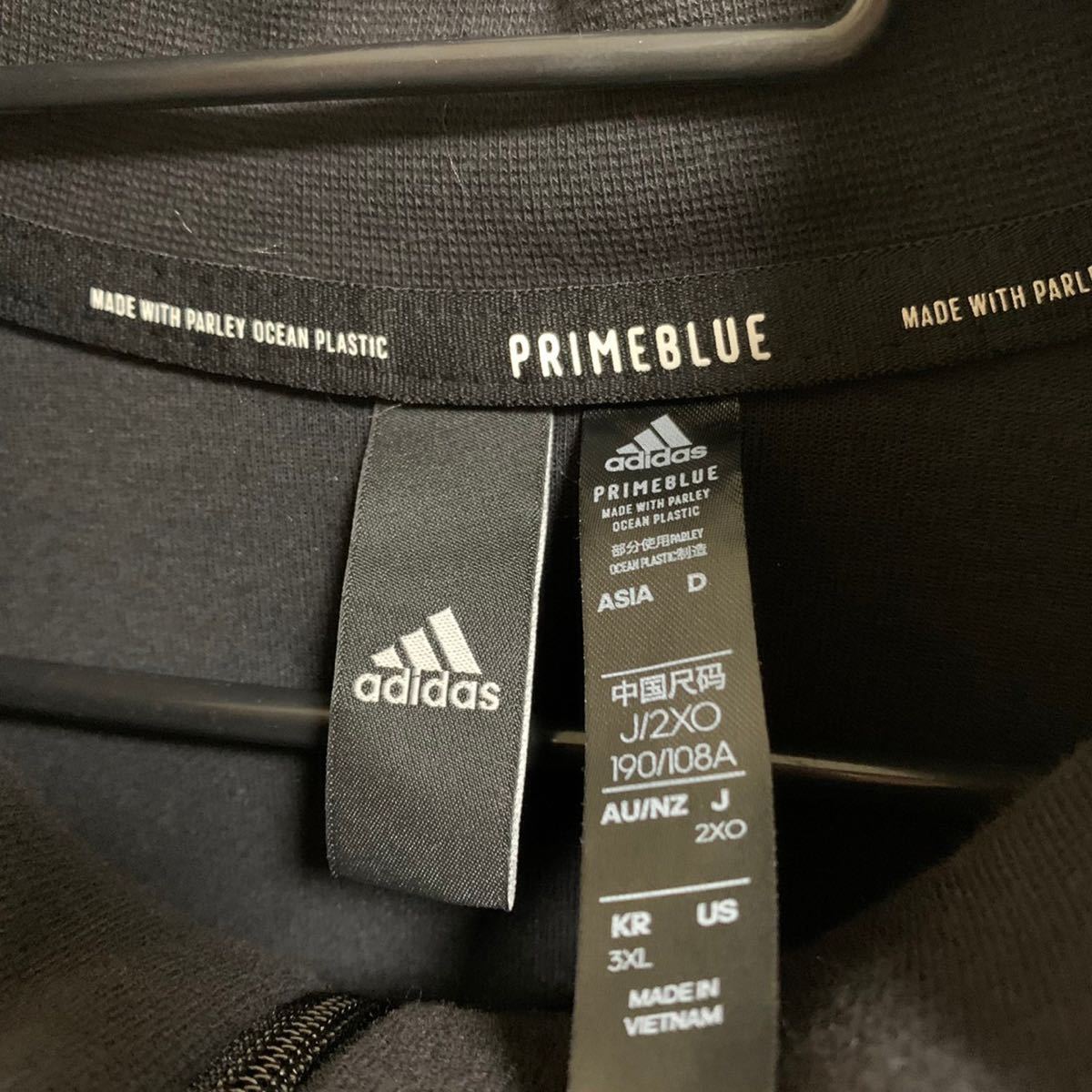 【2XO】adidas PRIMEBLUE ジャージ アディダス ビッグサイズ 黒 ブラック スポーツウェア トレーニングウェア ストリート_画像5