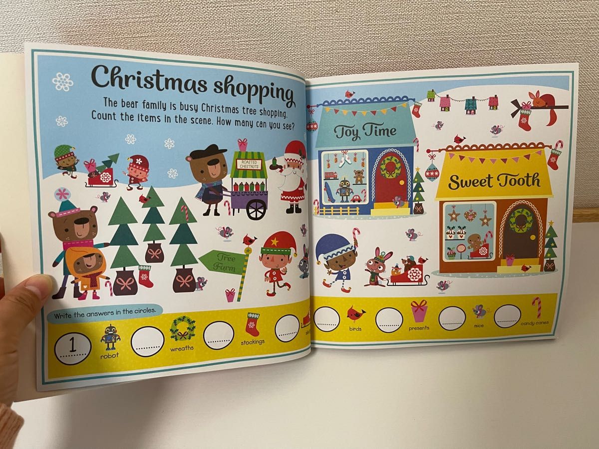 英語絵本　クリスマス　Christmas activity book