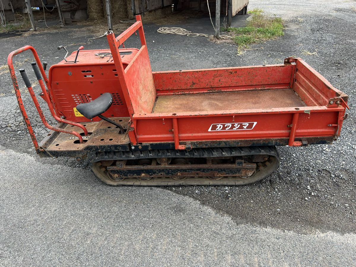 現状引渡 カワシマ　運搬車　ECK960D　油圧ダンプ　クローラ　積載量約500㎏　島根_画像6