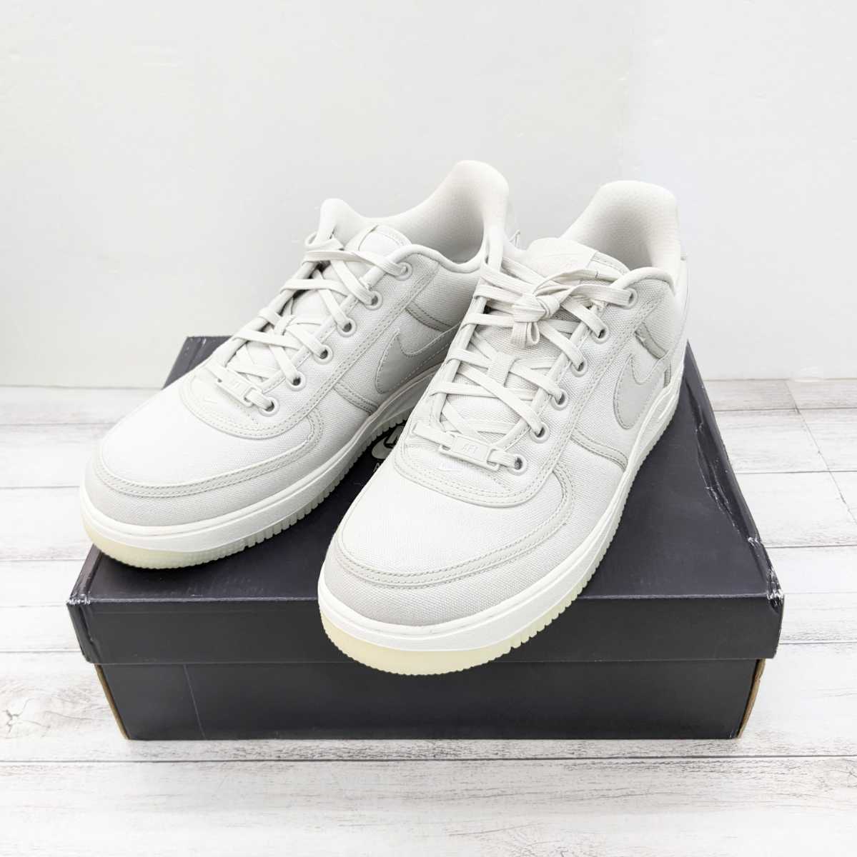 未使用品 NIKE AIR FORCE 1 LOW RETRO QS CNVS ナイキ エアフォース1 AH1067-003 CANVAS LIGHT BONE US9.5 27.5cm_画像1