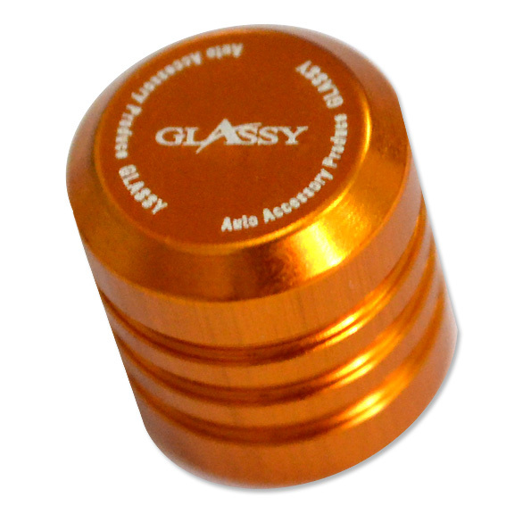 【GLASSY】汎用 メーターノブキャップ／アルマイトVer. オレンジ_画像1