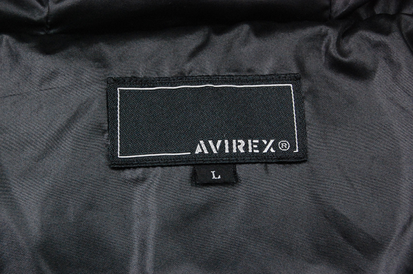 美品 アヴィレックス AVIREX 「N-2B DOWN JACKET」ラクーンファー付き N-2B型 ”ダウン”フライトジャケット/ブルゾン 黒/L_画像3