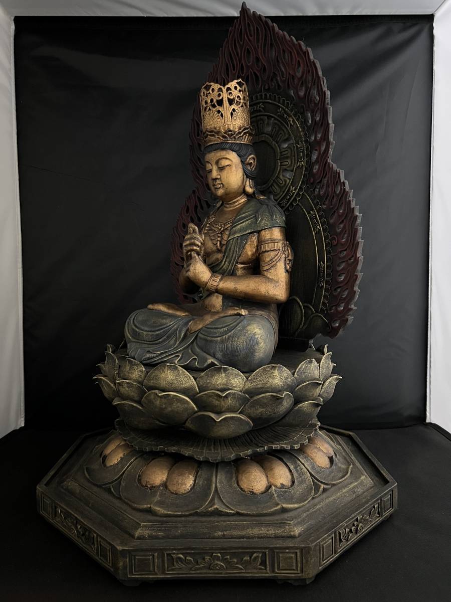 大型 大日如来像 楠木彫 仏像 観音 菩薩 開運 金運 彫刻 置物 大型 大日如来像 楠木彫 仏像 観音 菩薩 開運 金運 彫刻 置物