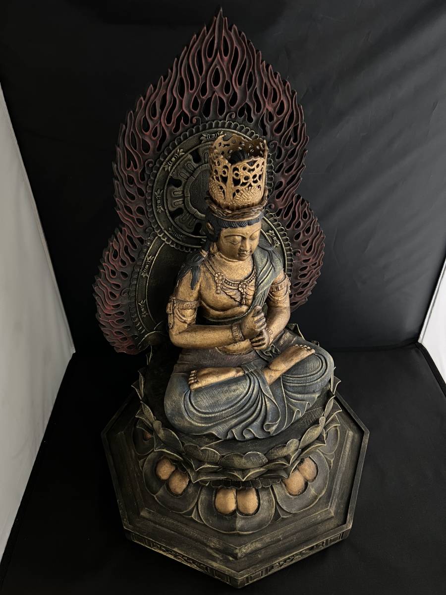 大型 大日如来像 楠木彫 仏像 観音 菩薩 開運 金運 彫刻 置物 大型 大日如来像 楠木彫 仏像 観音 菩薩 開運 金運 彫刻 置物