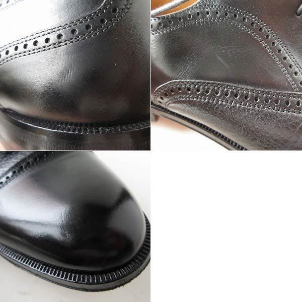 高級品 MEZLAN 切替レザー パンチドキャップトゥ シューズ 黒 10M 28cm ストレートチップ メンズ 靴 d143-32-0092Z_画像8