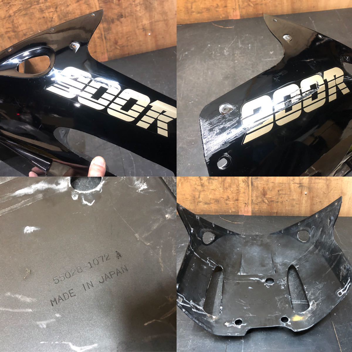 カワサキ GPZ900R ZX900A 純正 アンダーカウル 上下セット 美品 黒金