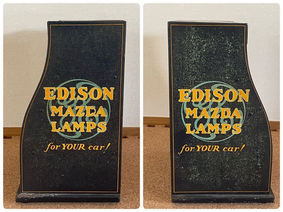 00s 10s20s античный EDISON MAZDA LAMPS дисплей инвентарь ( Ad ba Thai Gin g витрина шкаф Vintage полка витрины бардачок 