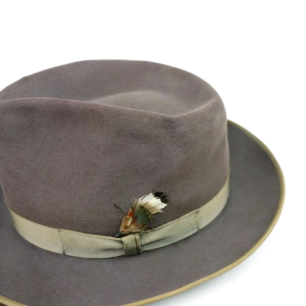 送料無料 60s STETSON ビンテージ ロイヤル ステットソン クラシック スタイル フェドラ ハット ジョニーデップ　中折れ 帽子 古着　55cm_画像9