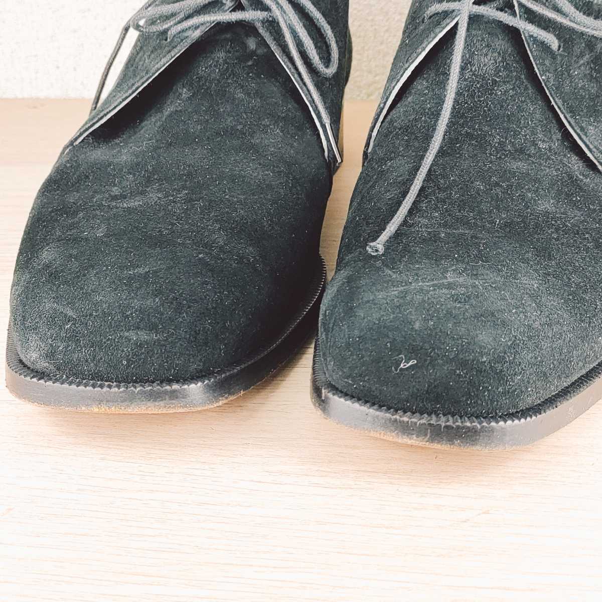 stephane kelian ステファンケリアン ショートブーツ スエード ブラック系 靴 ブーツ 履物 ぺたんこ靴 27.5cm _画像3