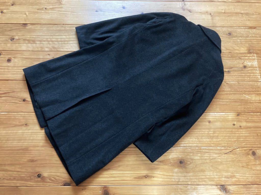 ROCK PARKER メンズ カシミヤ 100% ステンカラーコート Mサイズ 黒系 チャコールグレー系 紳士服 カシミヤ ロングコート cashmere coat_画像4