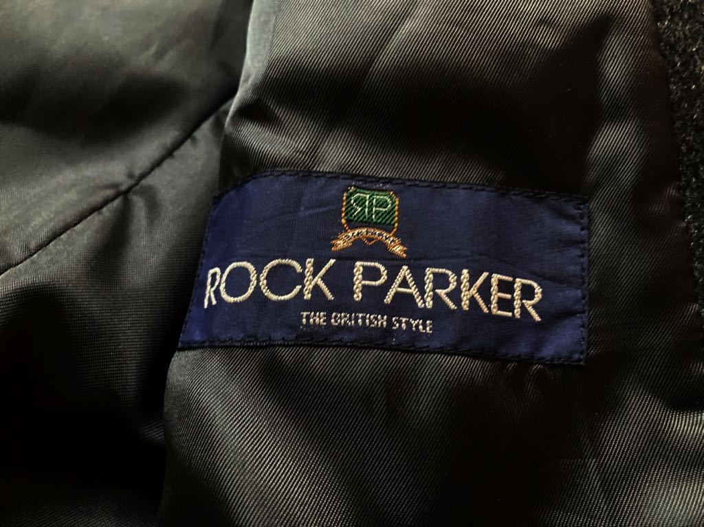 ROCK PARKER メンズ カシミヤ 100% ステンカラーコート Mサイズ 黒系 チャコールグレー系 紳士服 カシミヤ ロングコート cashmere coat_画像8
