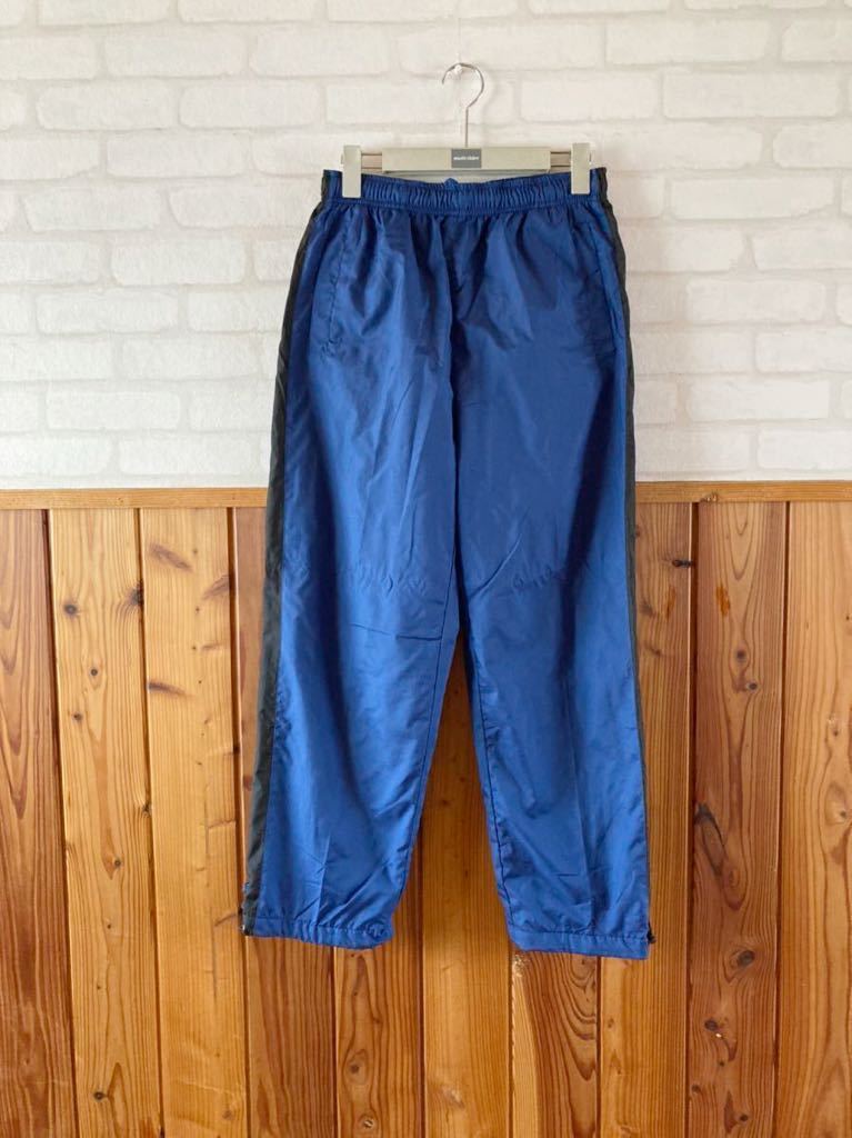 ヤフオク! - メンズ ナイロンパンツ Mサイズ 青 ブルー トレーニング...