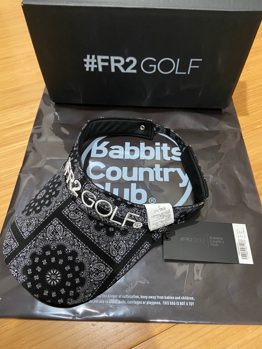【ゴルフ】 # FR2 GOLF Embroidery Logo Paisley Cap 黒の ロゴペイズ