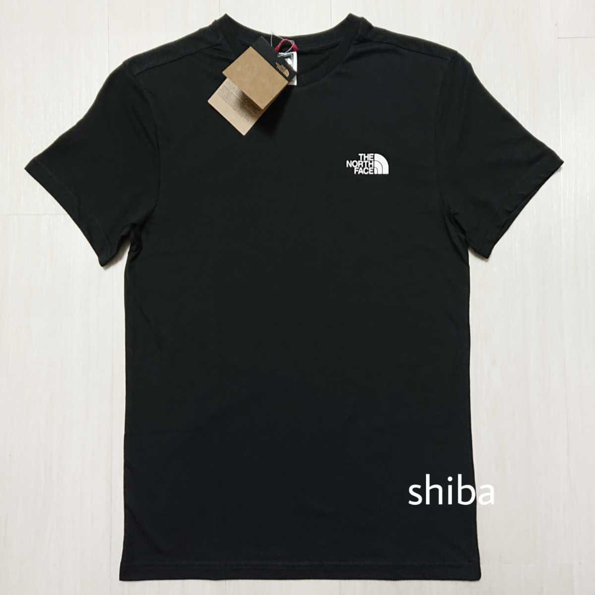 THE NORTH FACE ノースフェイス　tシャツ 半袖 黒 ブラック 白 ホワイト マウンテン アウトライン 海外Sサイズ_画像3