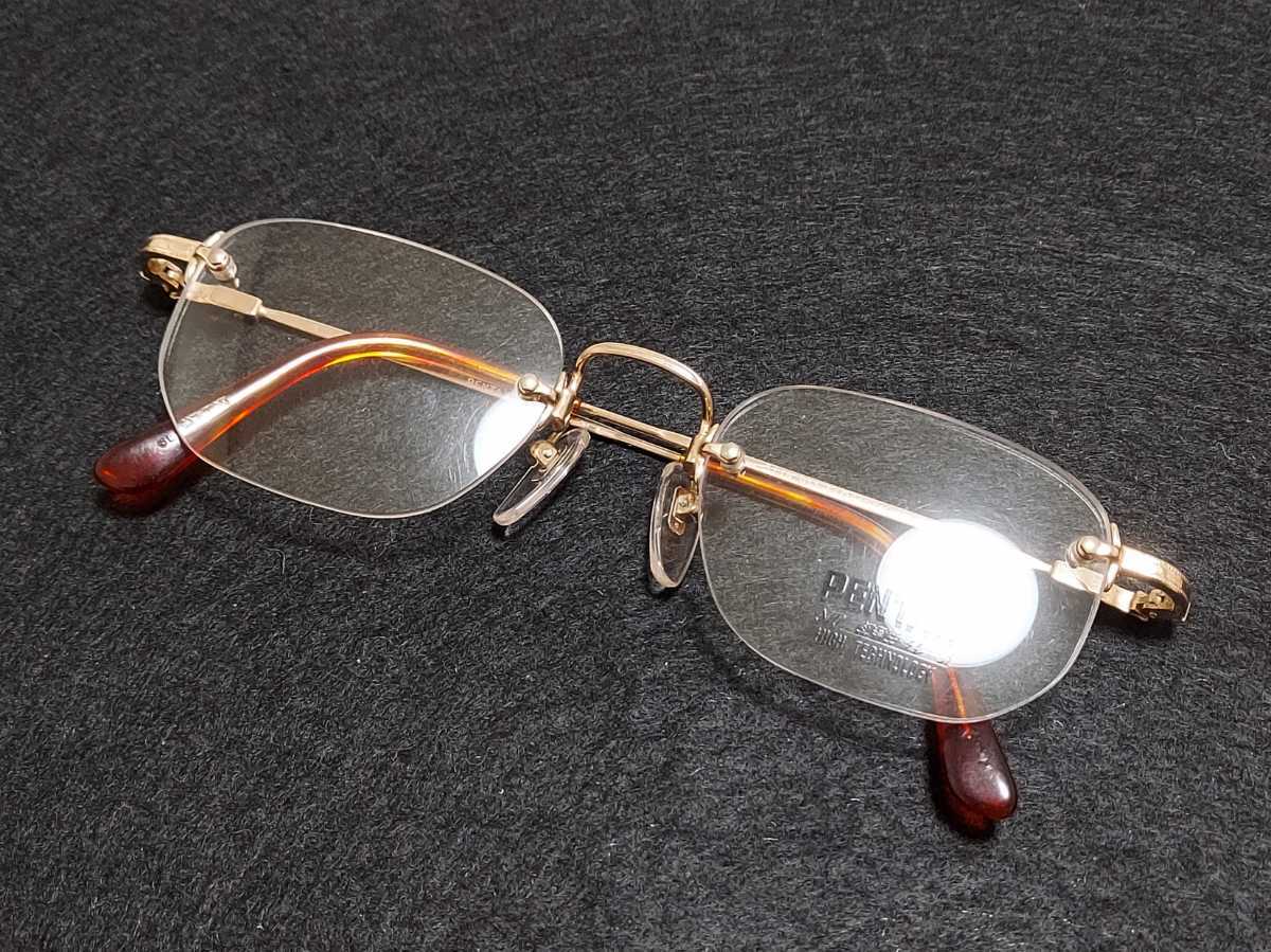 新品 PENTAX ペンタックス メガネ 眼鏡 高級感 上品 ツーポイント 超弾性 ゴールド